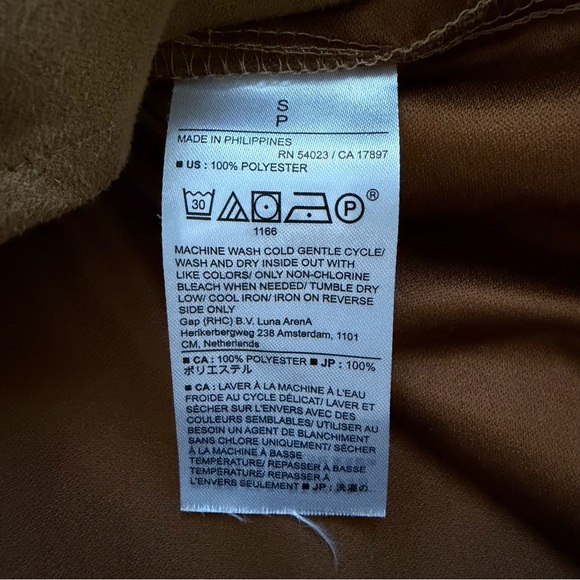 Banana Republic Factory Tan Button up Size S Long Sleeve Suede Shirt Jacket - Picture 8 of 8